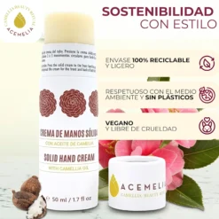 Crema De Manos Sólida De Camelia - sin plástico