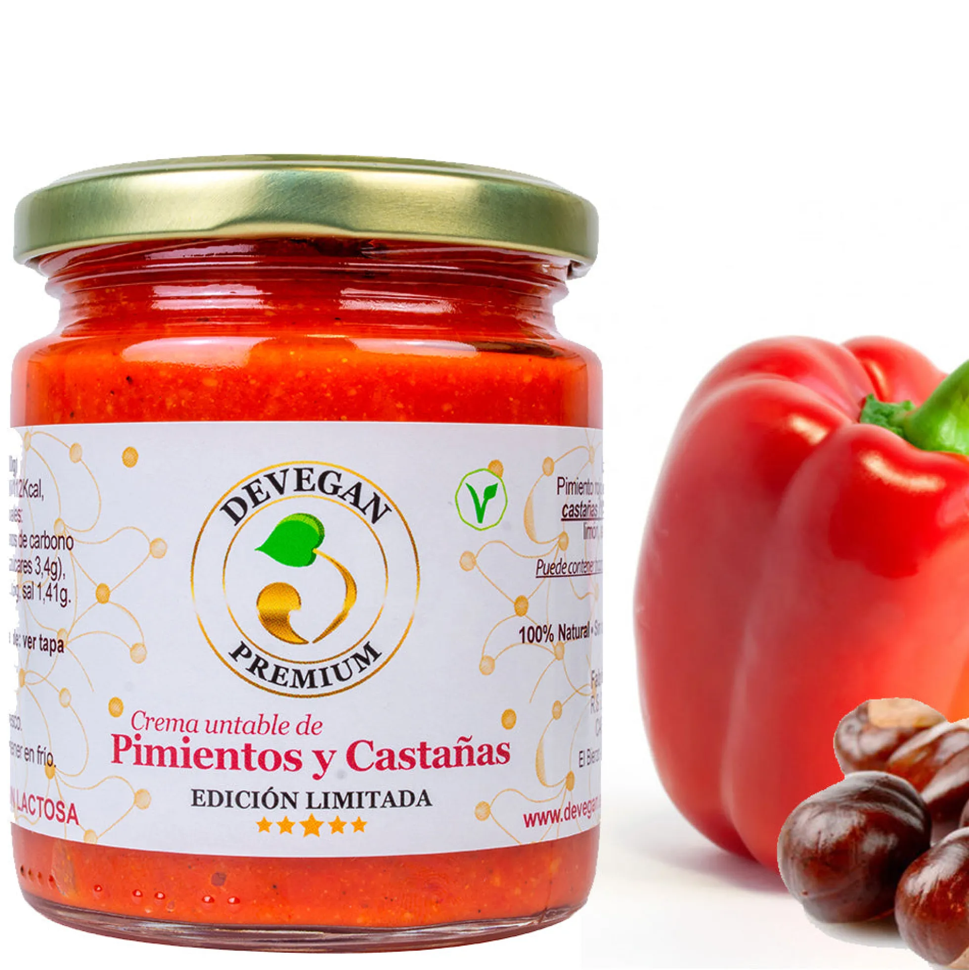 Crema de Pimiento y Castañas. 4 Tarros