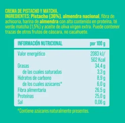 Crema de pistacho y matxa The Nut Club 200g