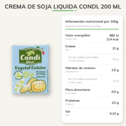 Crema de Soja liquida Condi, 200 ml