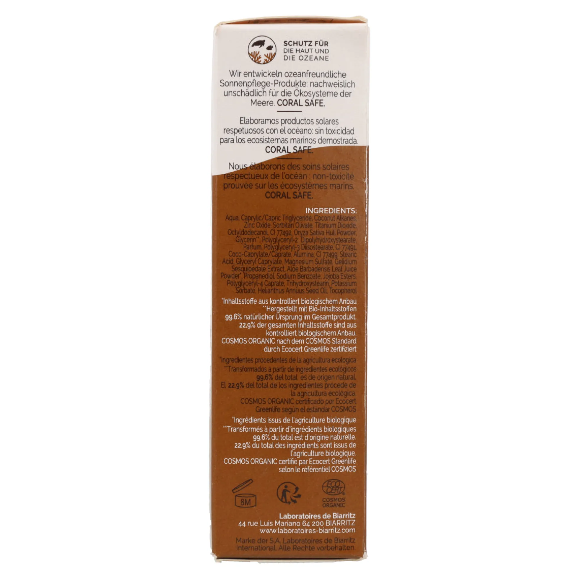 Crema facial color amber spf30 Biarritz