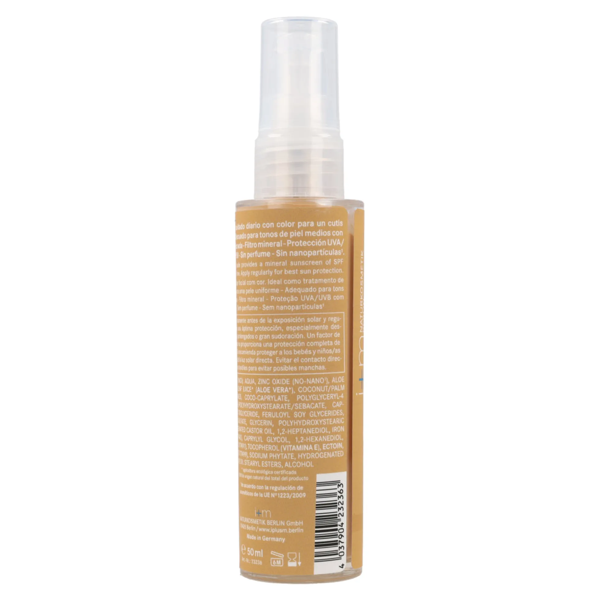 Crema facial color Medio-Dorado I+M SPF50 50 ml