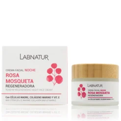 Crema Facial de Noche de Rosa Mosqueta Labnatur 50 ml | Regeneración y Nutrición Intensiva | Firmeza y Elasticidad