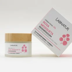 Crema Facial de Rosa Mosqueta Labnatur 50 ml | Colágeno Marino y Avellanas | Regenera, Nutre y Mejora la Elasticidad
