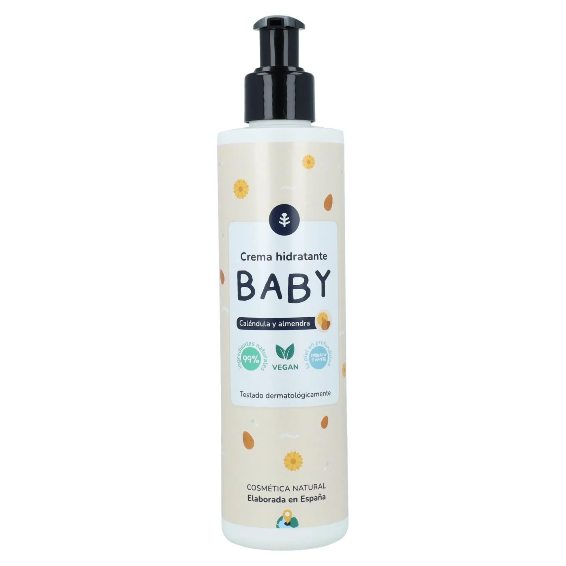 Crema hidratante infantil Caléndula y Almendra Planeta Huerto 250 ml