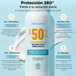 Crema protectora solar SPF 50 Alma Secret200 ml