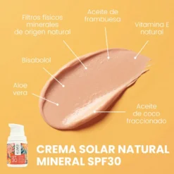 Crema Solar Natural Mineral Spf30 Con Color KUMUI 50ml