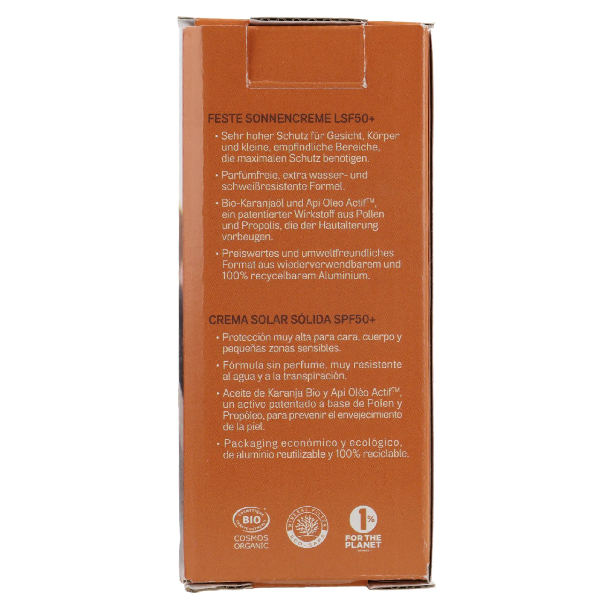 Crema Solar Solida Color Beige Spf 50+ Acorelle 20 g