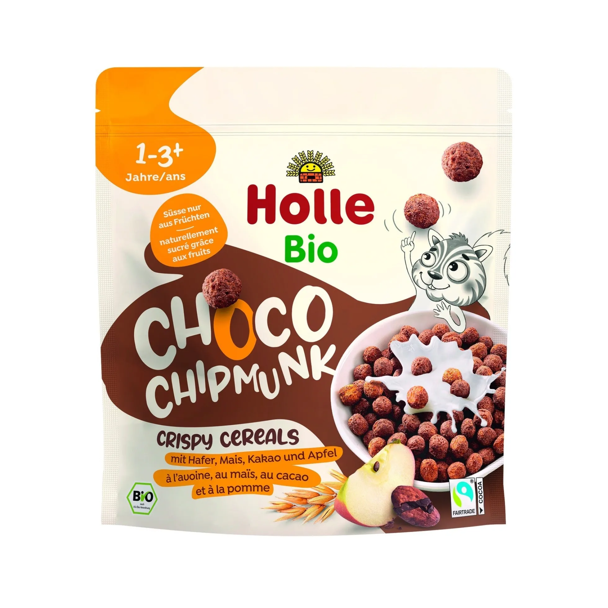 Crispy Cereals Choco Chipmunk bio / eco a partir de 1 año Holle 125gr