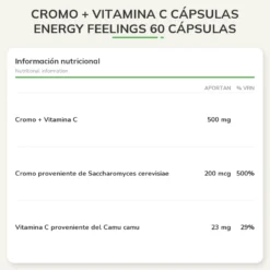 Cromo + Vitamina C cápsulas Energy Feelings 60 cápsulas