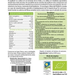 Cáscara de Psyllium 200 g, Salud Viva