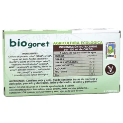 Cubitos De Caldo De Verduras Bajo En Sal Eco Biogoret 66gr