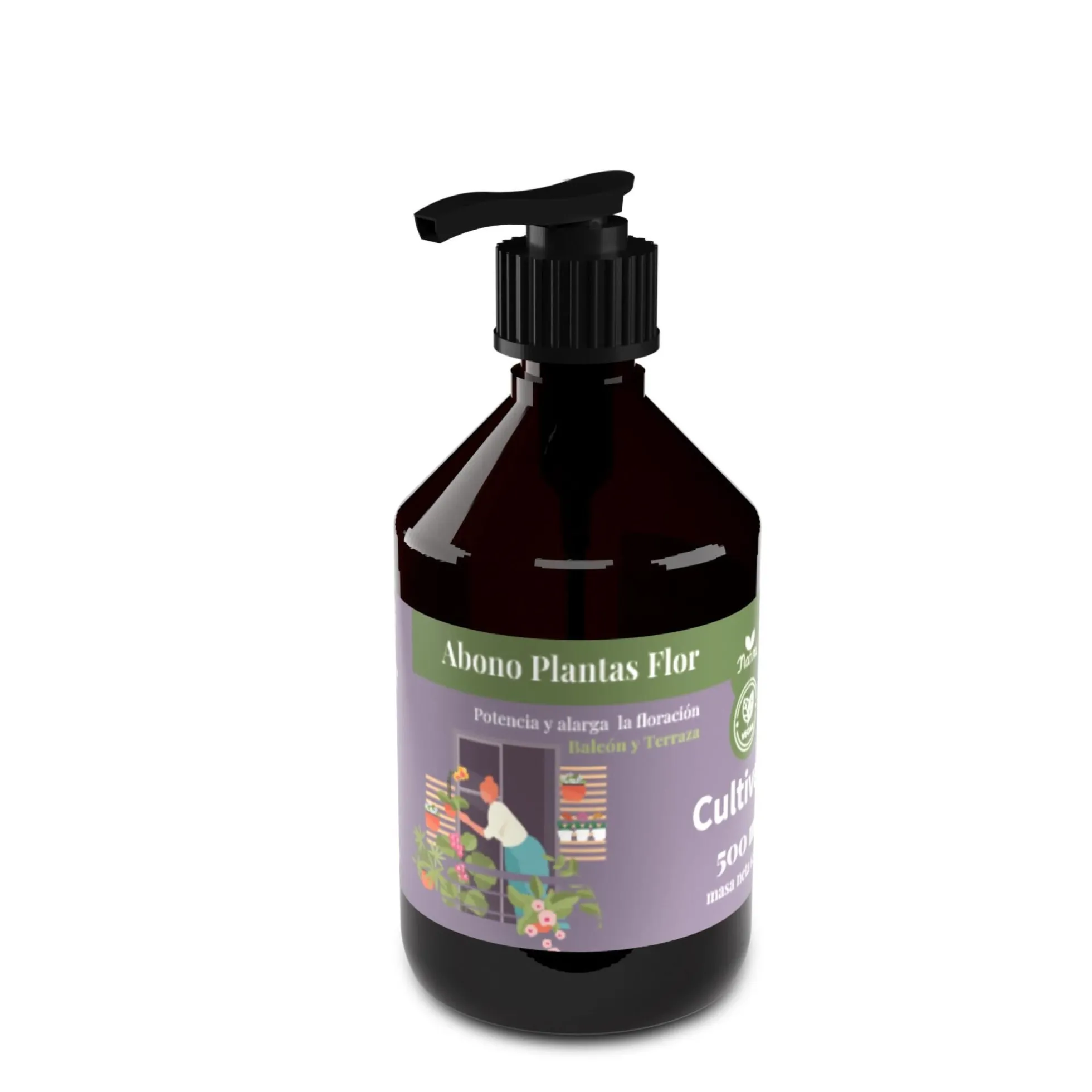Cultivers Abono Orgánico Plantas De Terraza Y Balcón 500 Ml. Fertilizante Plantas Con Flor, Potencia Y Alarga La…