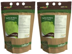 Cultivers Sulfato De Hierro Heptahidratado Granulado 2x1 Kg | Producto Mineral Para Jardinería Y Hogar, Uso Técnico…