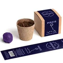 Cultivos del Zodiaco – Piscis, Kit de Cultivo con Semillas de Tomate, Regalo Astrológico - Resetea