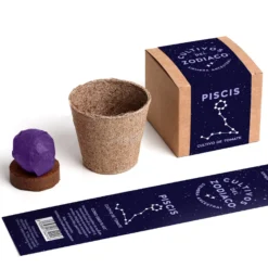 Cultivos del Zodiaco – Piscis, Kit de Cultivo con Semillas de Tomate, Regalo Astrológico - Resetea