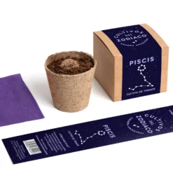 Cultivos del Zodiaco – Piscis, Kit de Cultivo con Semillas de Tomate, Regalo Astrológico - Resetea