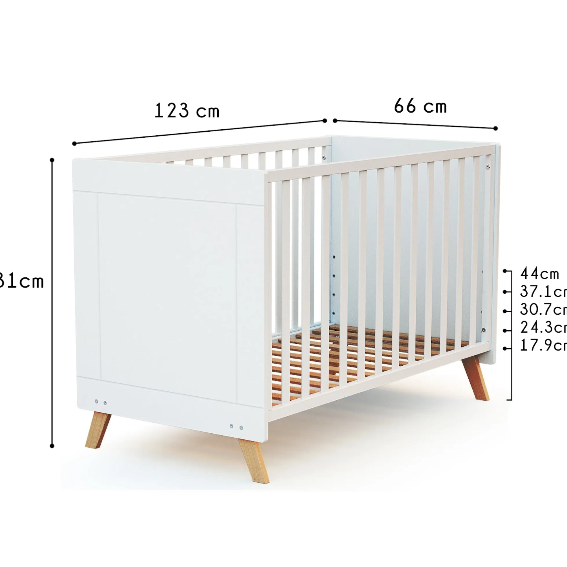 Cuna Bebé Sakura Con Colchón Morfeo, Convertible En Cama Infantil (kit Colecho Opcional)