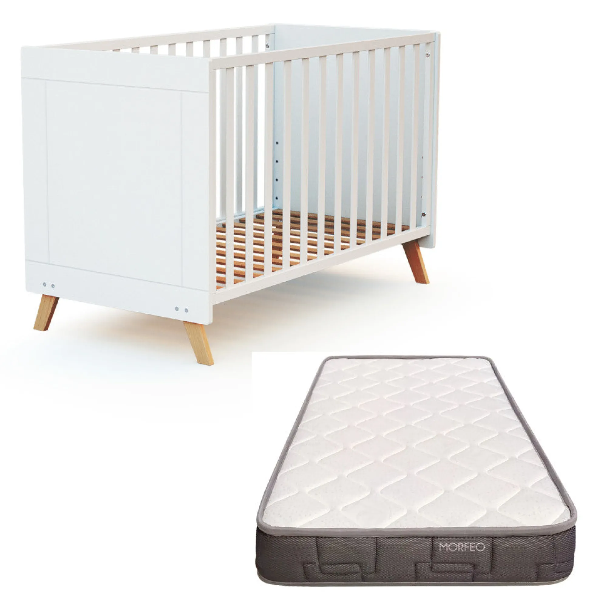 Cuna Bebé Sakura Con Colchón Morfeo, Convertible En Cama Infantil (kit Colecho Opcional)