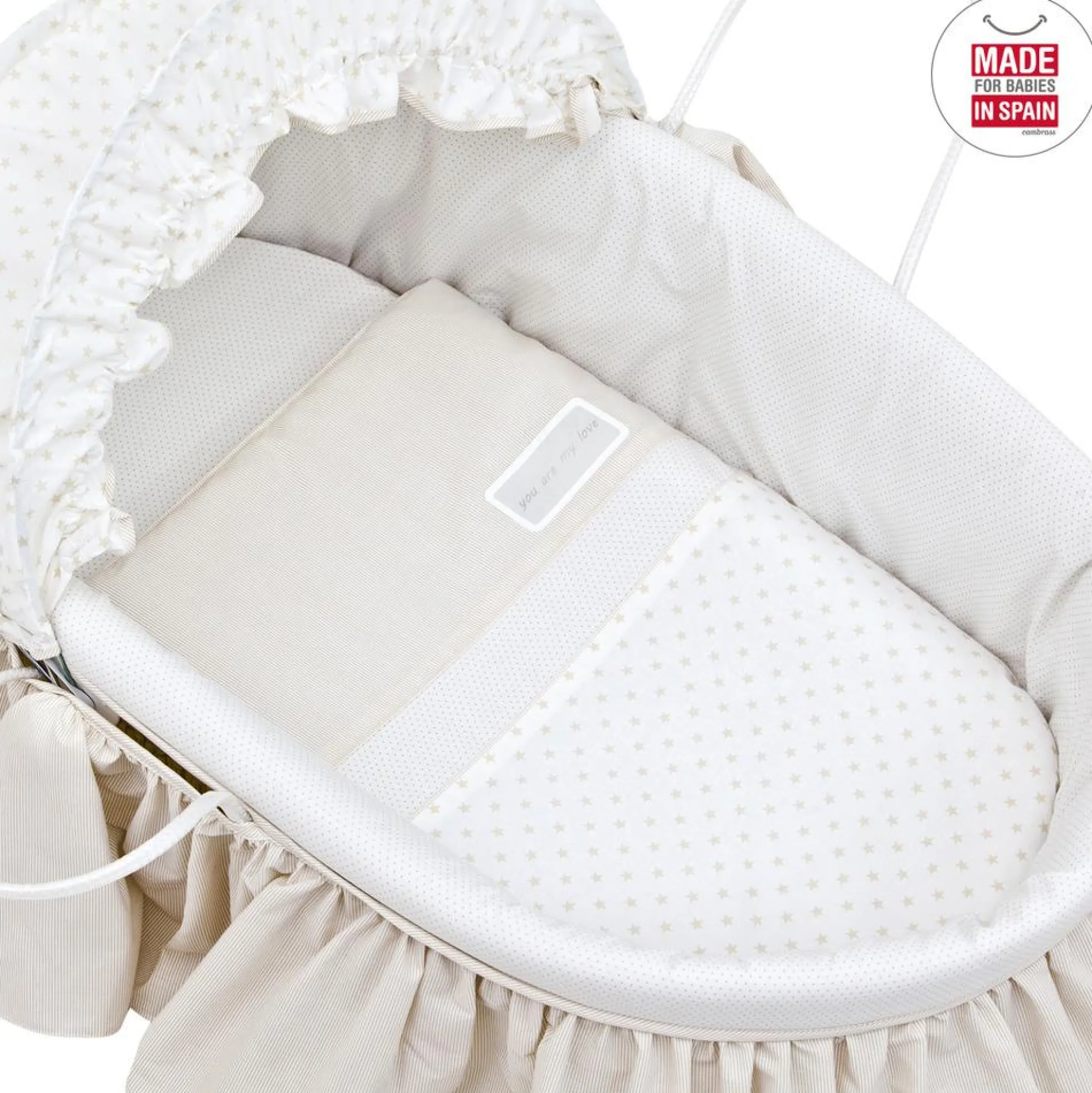 Cuna Capazo con capota BE en varios colores Beige