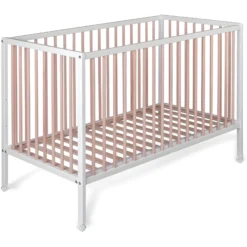 Cuna Colecho Bebé Laponia Color Natural 120x60 Cm De Madera De Haya Con Colchón Morfeo Y Funda Impermeable