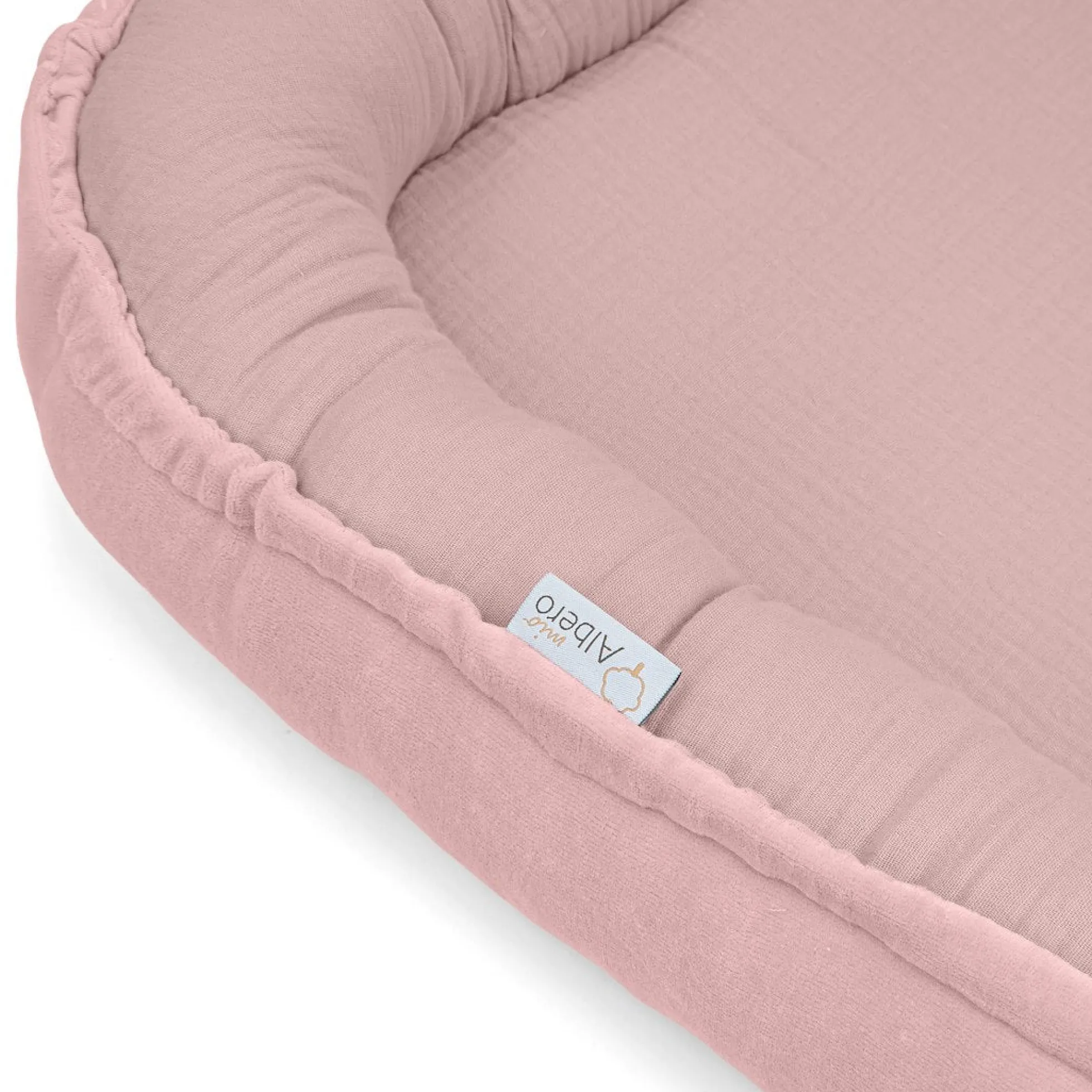 Cuna Nido Colecho Bebe Muselina Rosa Empolvado