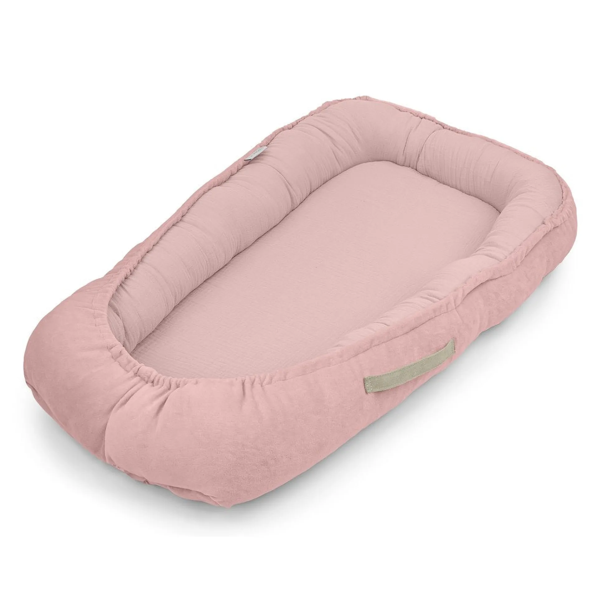 Cuna Nido Colecho Bebe Muselina Rosa Empolvado