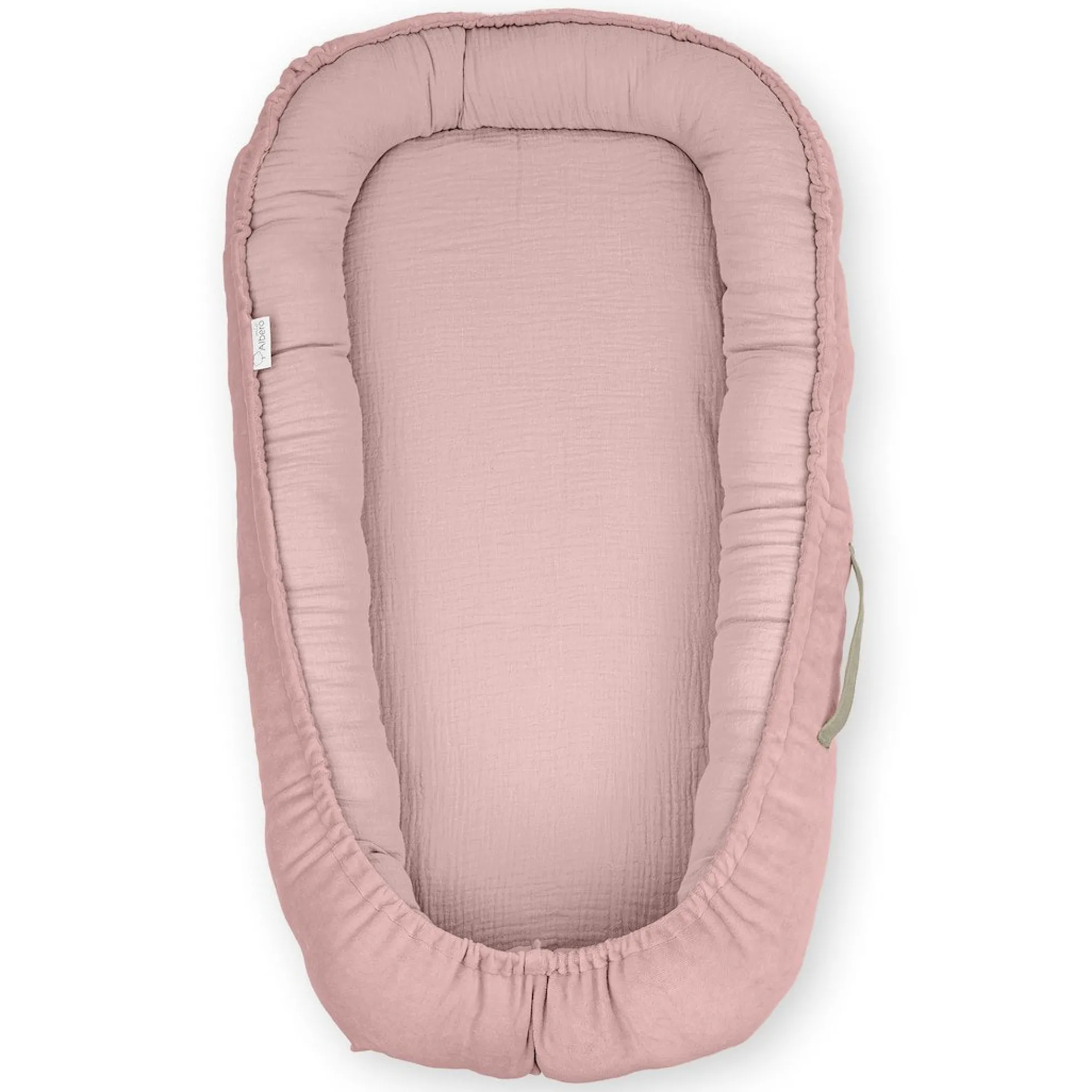 Cuna Nido Colecho Bebe Muselina Rosa Empolvado