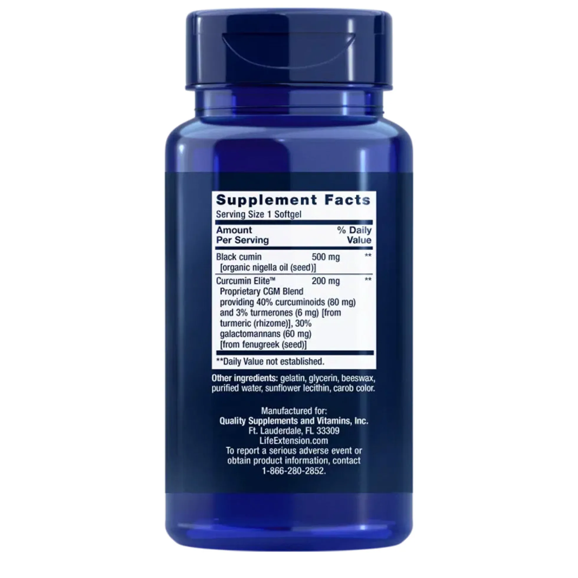 Curcumin EliteTM Turmeric Extract, Life Extension 60 cápsulas