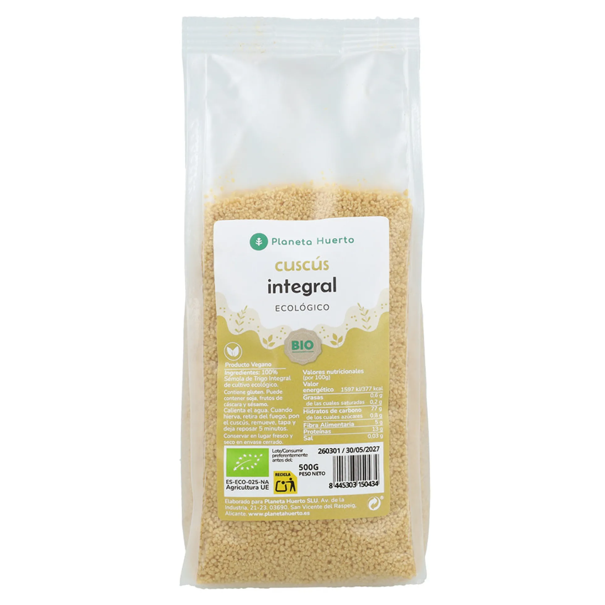 Cuscus integral ECO Planeta Huerto 500 g