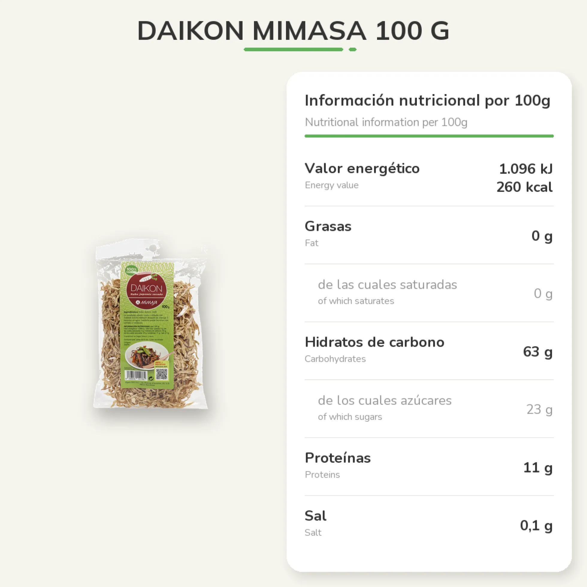 Daikon MIMASA 100 g
