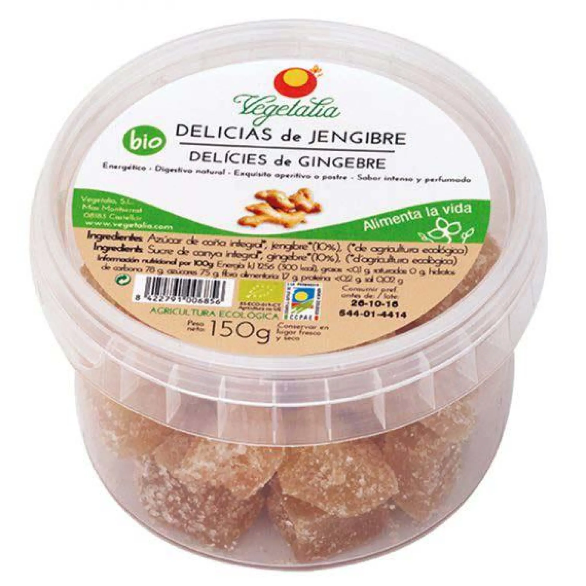 Delicias de Jengibre Vegetalia 150 g