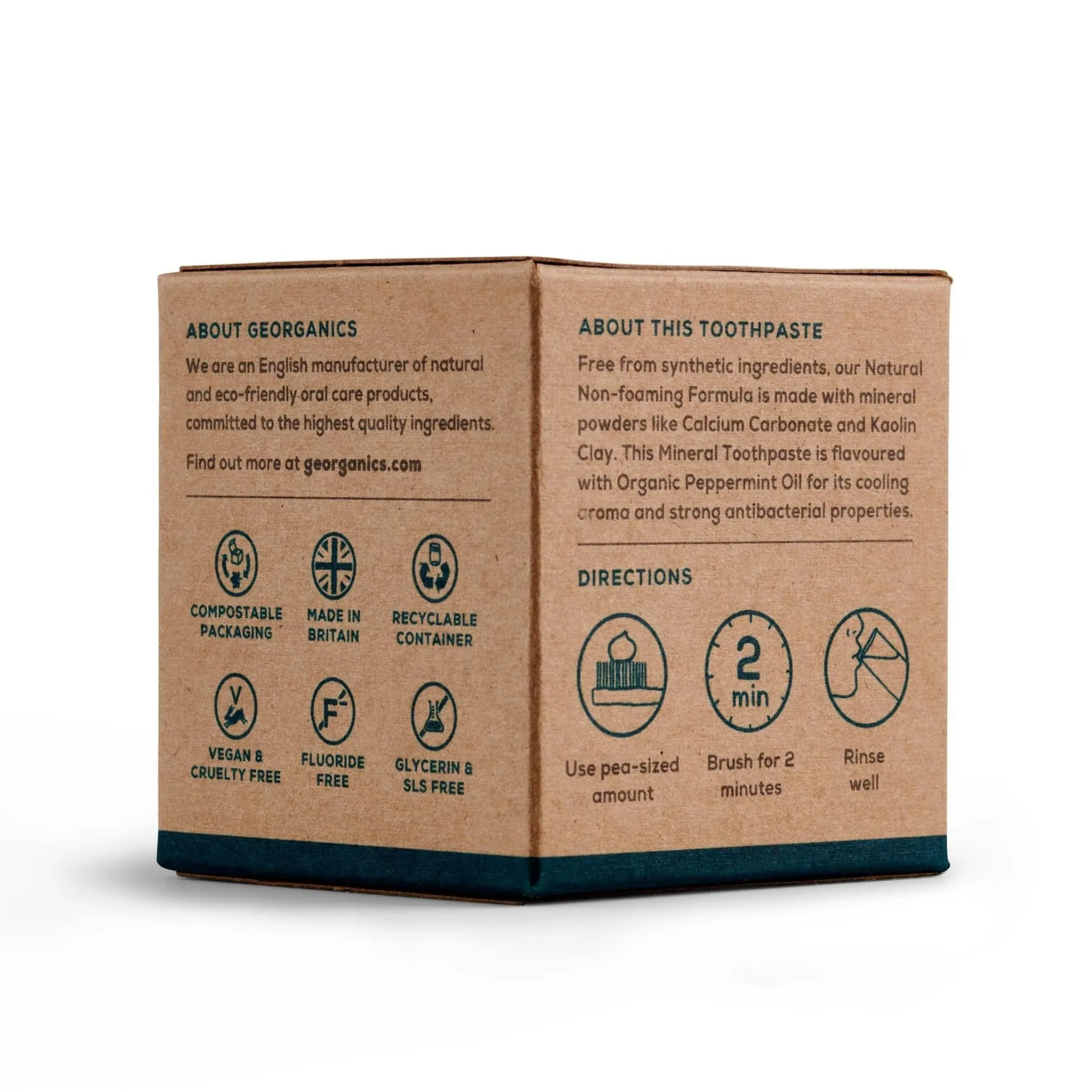 Dentífrico con Aceite de Coco Menta Georganics 60 ml
