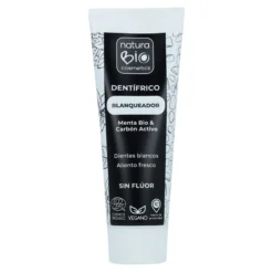 Dentífrico con Carbón Activo y MentaBlanqueador Bio NaturaBio 75 ml
