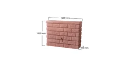 Depósito de agua de lluvia Rocky Rojizo Graf 400 L
