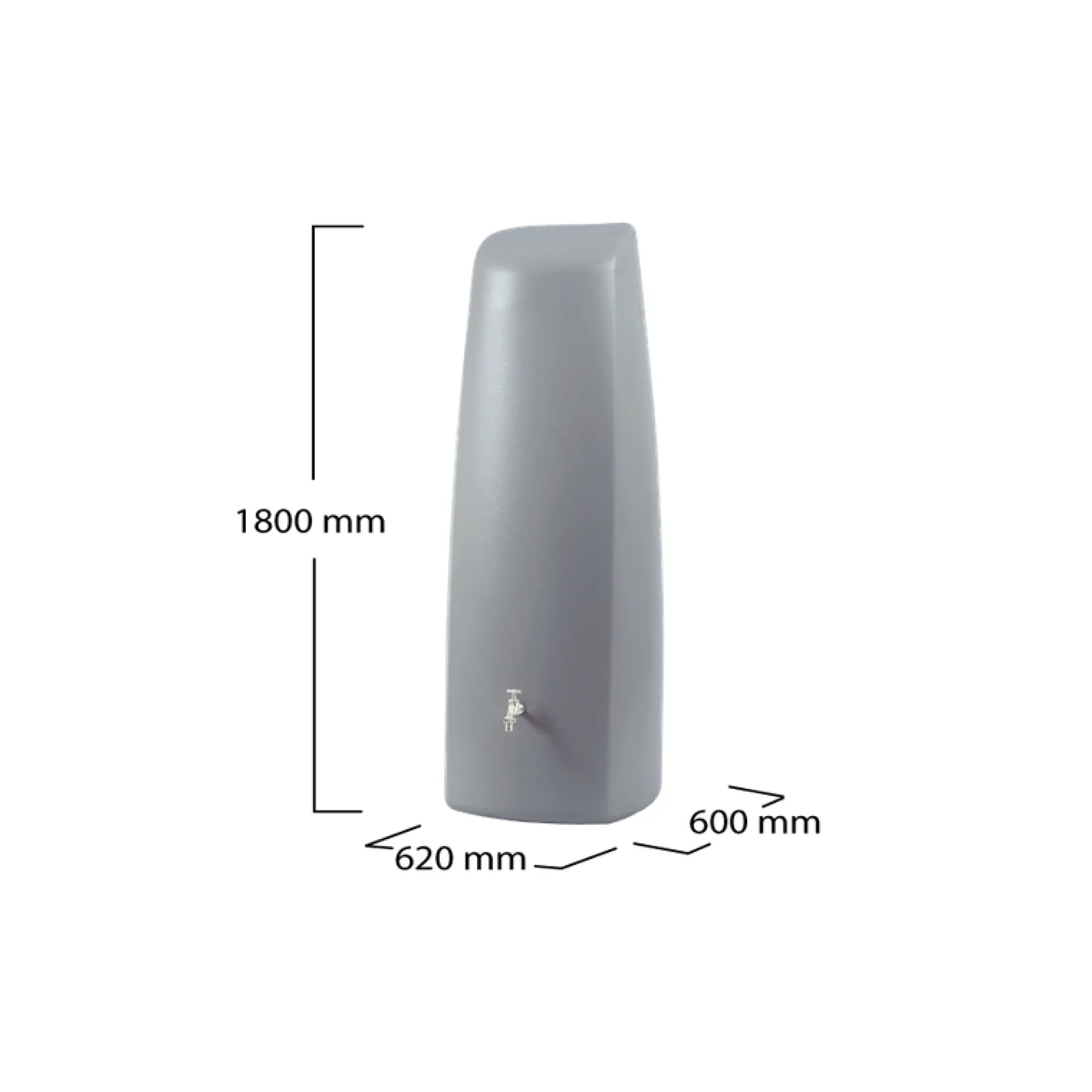 Depósito decorativo y práctico Elegance gris Graf 400 L