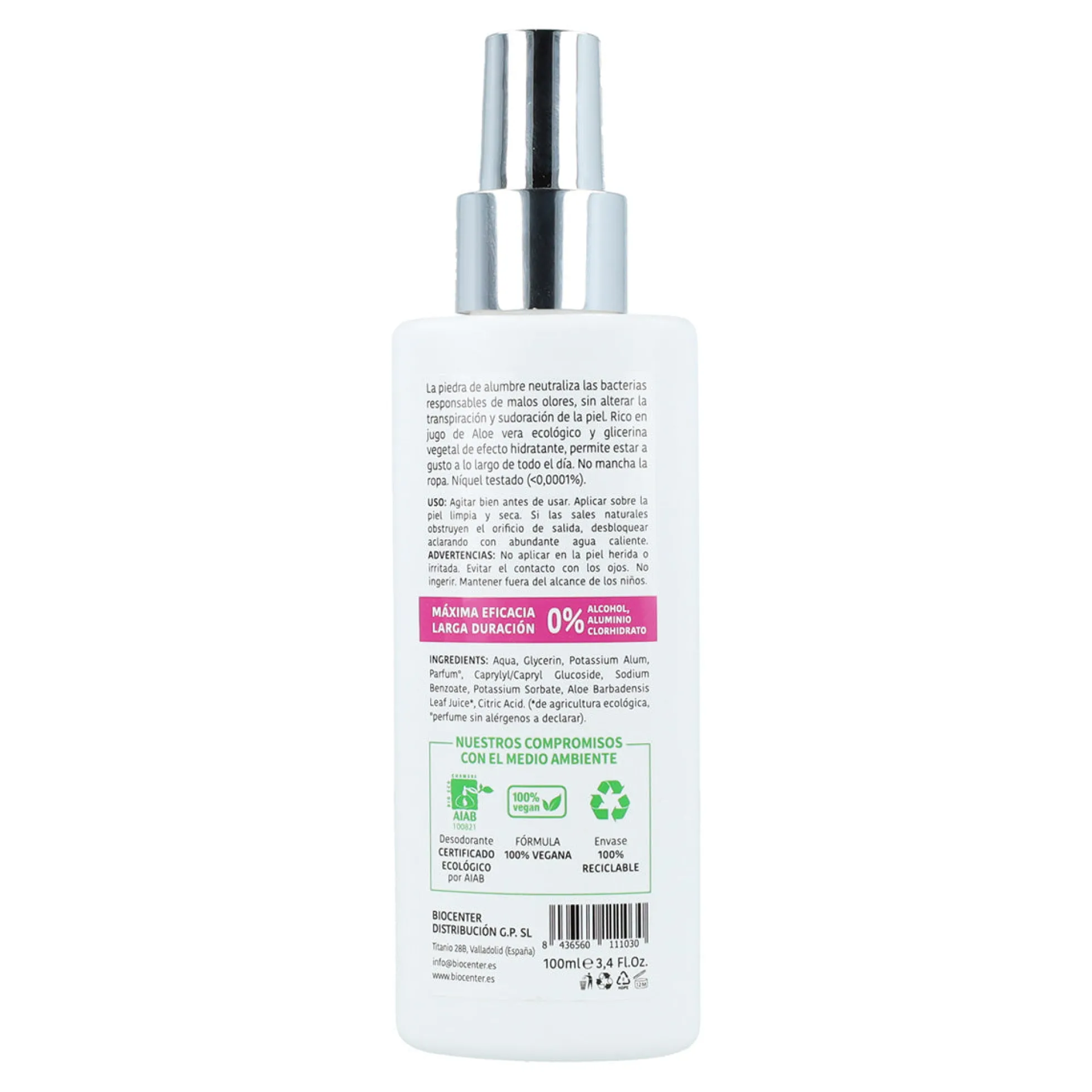 Desodorante Ecológico Spray Talco Biocenter 100 ml