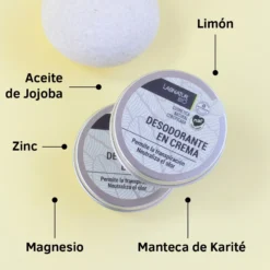 Desodorante en Crema Labnatur Bio 50 ml | Control del Mal Olor | Sin Sales de Aluminio | Piel Sensible | Vegano