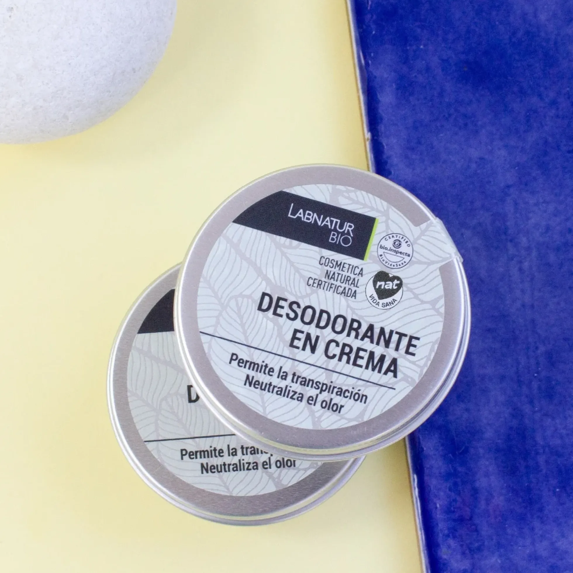 Desodorante en Crema Labnatur Bio 50 ml | Control del Mal Olor | Sin Sales de Aluminio | Piel Sensible | Vegano