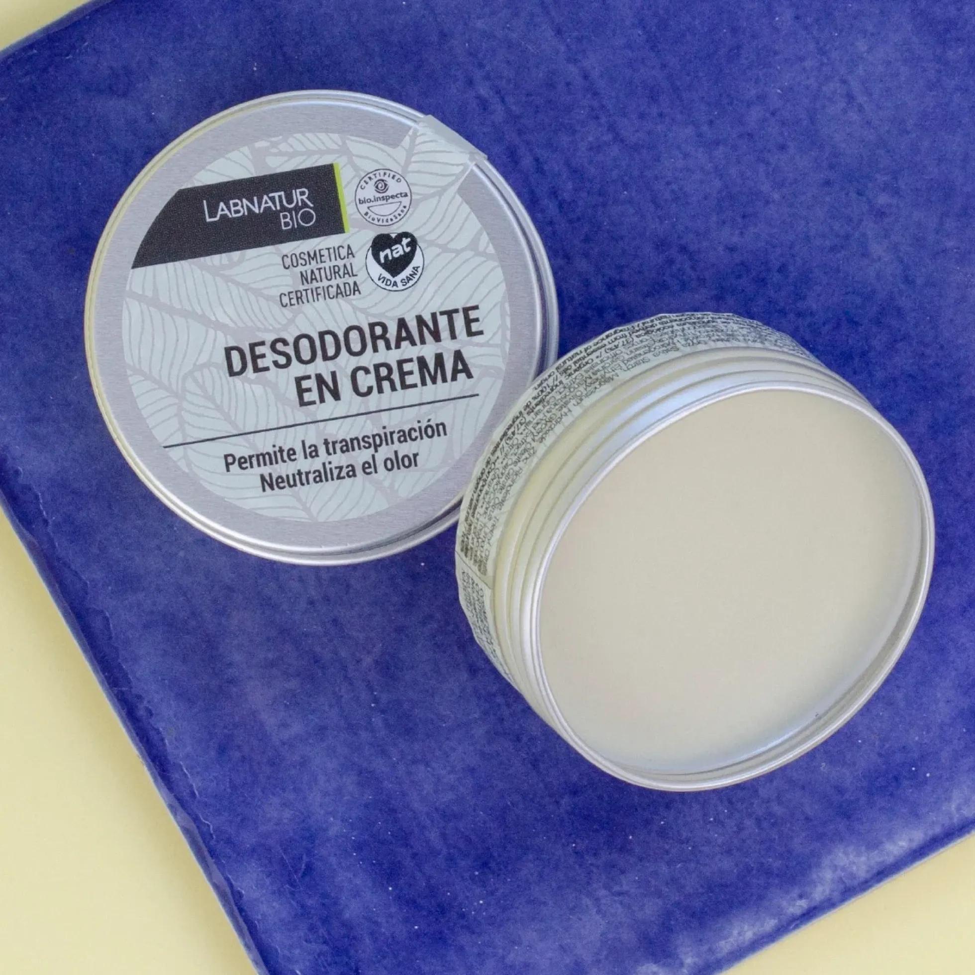 Desodorante en Crema Labnatur Bio 50 ml | Control del Mal Olor | Sin Sales de Aluminio | Piel Sensible | Vegano