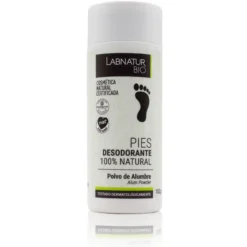 Desodorante Natural de Alumbre en Polvo para Pies Labnatur Bio 100 g | Control del Olor | Pies Secos y Frescos | Vegano
