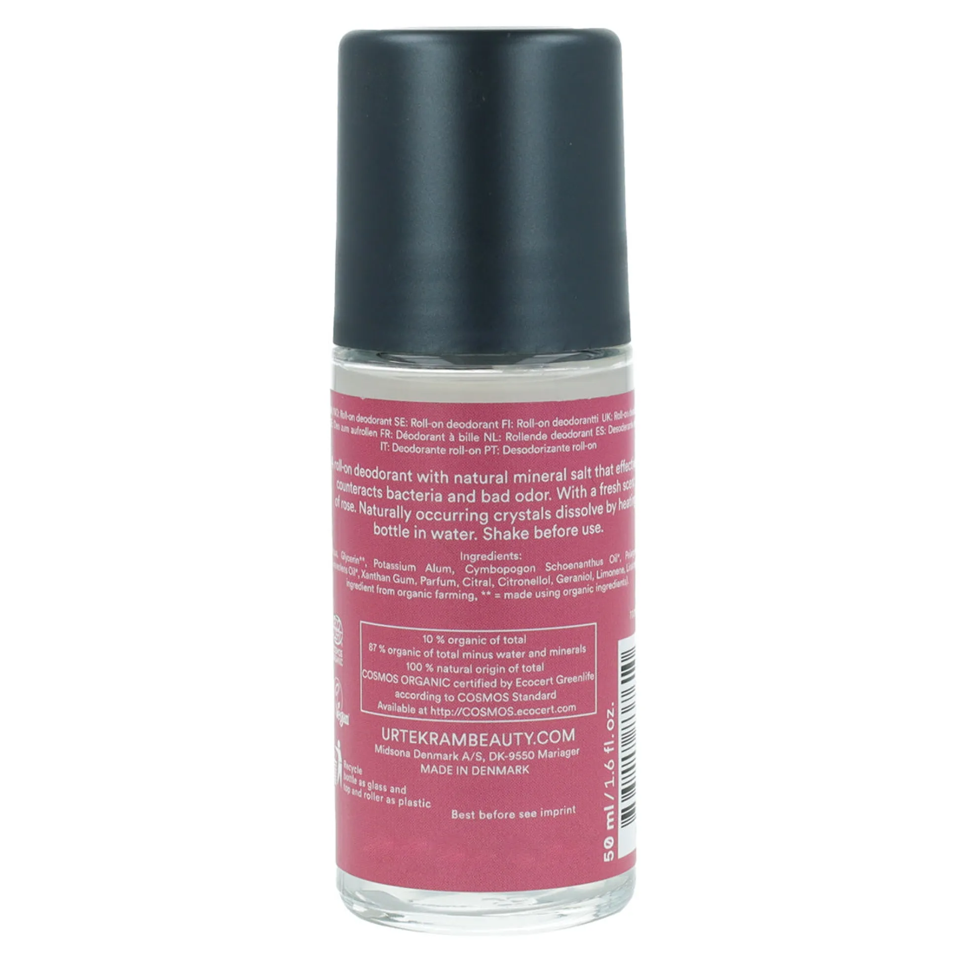 Desodorante Roll-On Rosas Urtekram 50 ml
