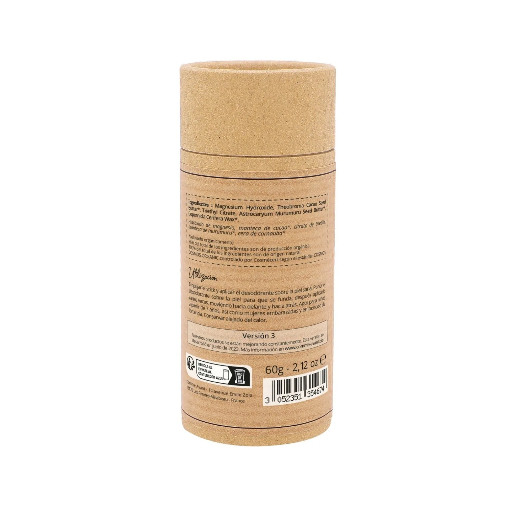 Desodorante sólido con manteca de cacao Comme Avant 60 g