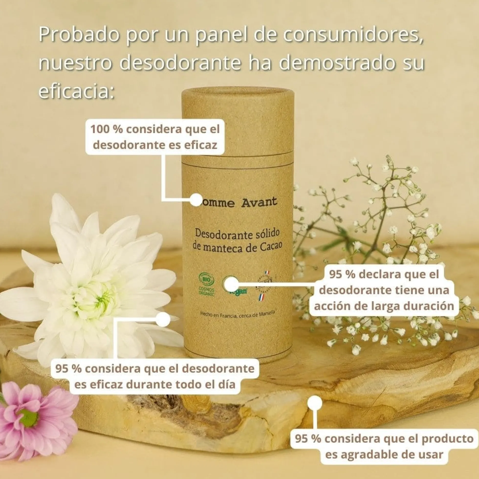 Desodorante sólido con manteca de cacao Comme Avant 60 g