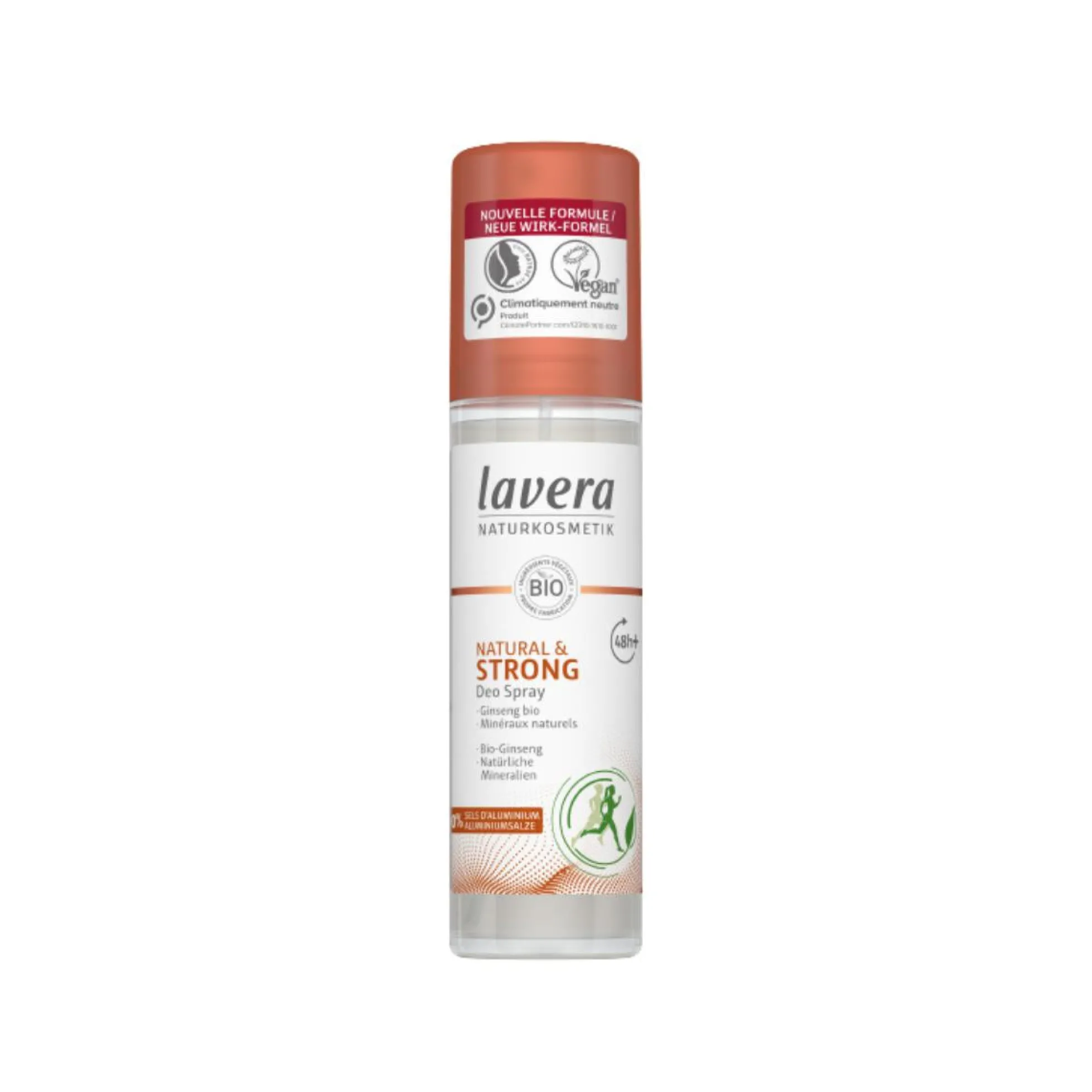 Desodorante spray 48h+ strong y natural, Lavera 75 ml