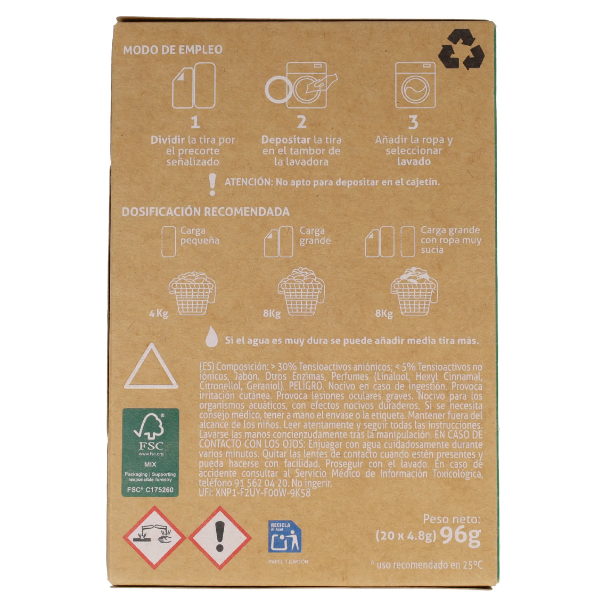 Detergente en tiras Detersolin PRO 40 dosis