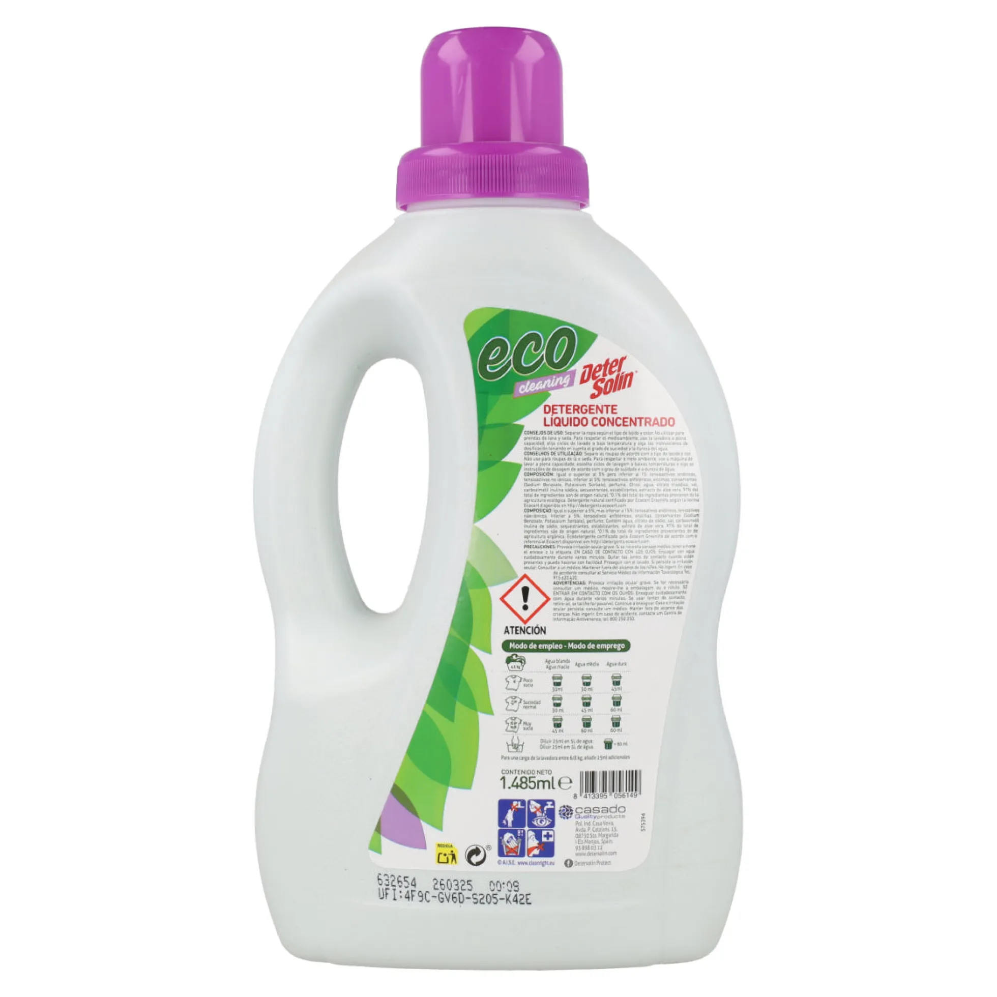 Detergente Líquido Concentrado Detersolin Mimidu ECO 33D