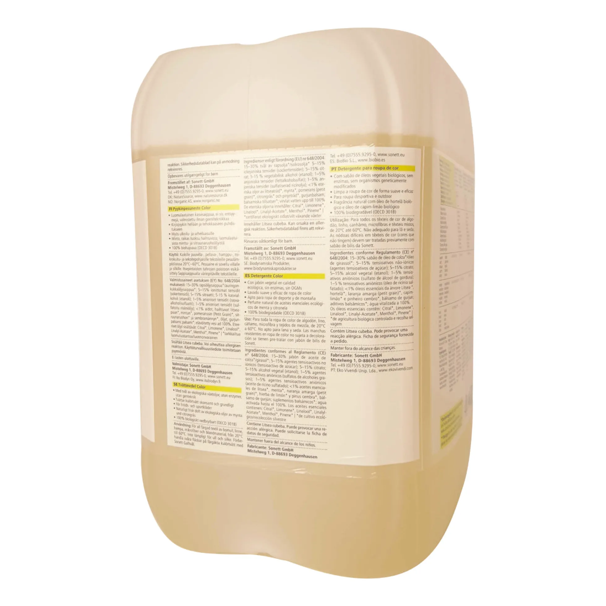 Detergente líquido ropa color Sonett 10L