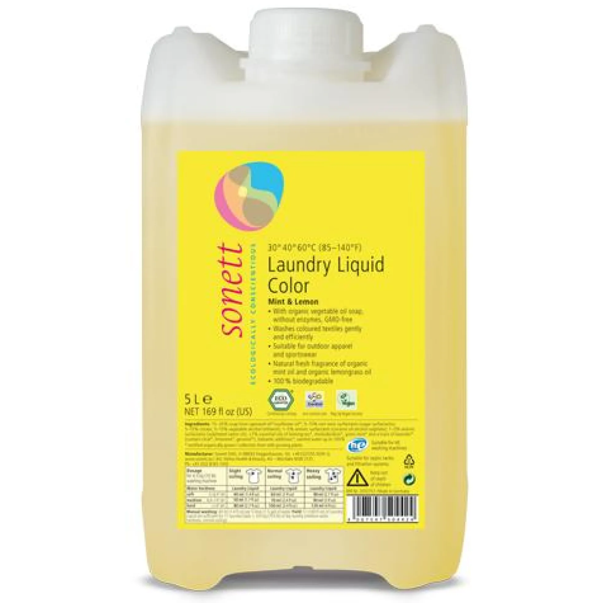 Detergente líquido ropa color Sonett 5 L