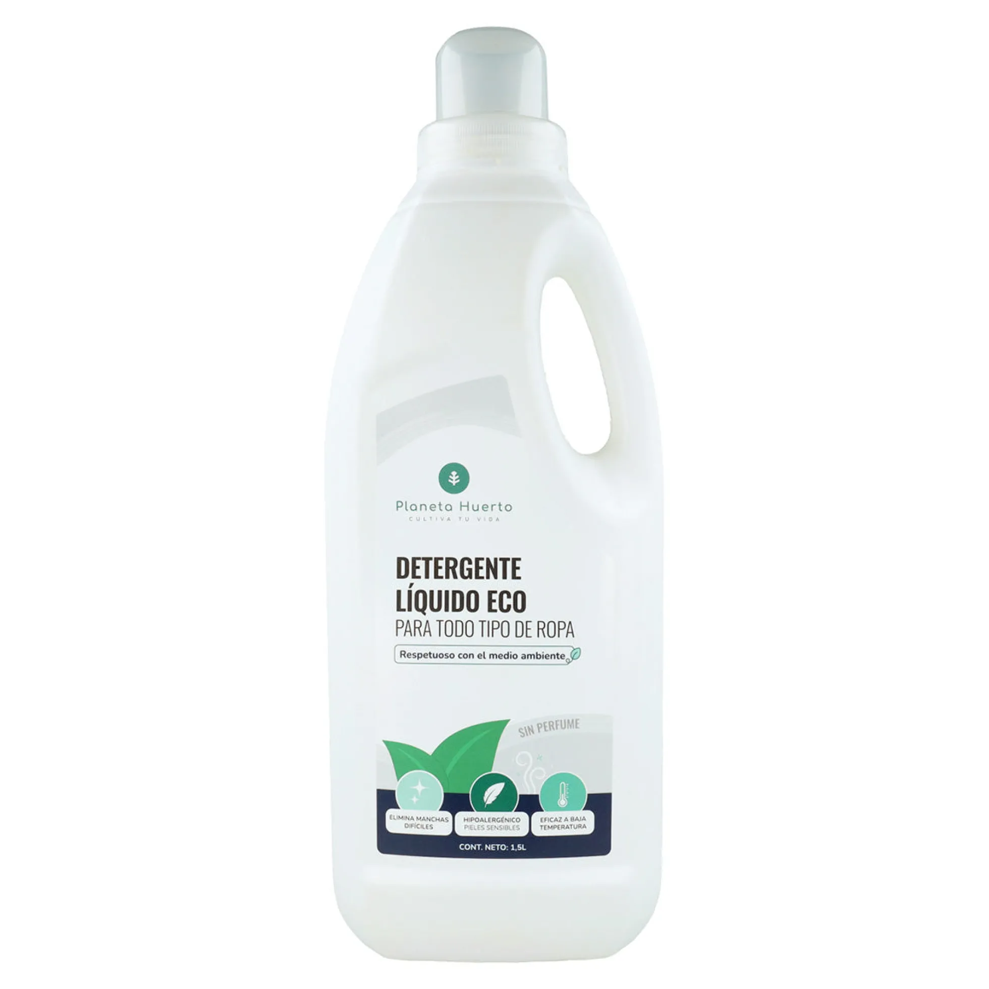 Detergente Líquido Ropa ECO Sín PerfumePlaneta Huerto 1,5 Litros